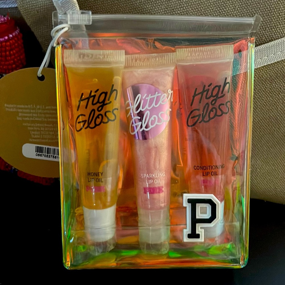 PINK 3 Sets of Gloss, Never Used Before